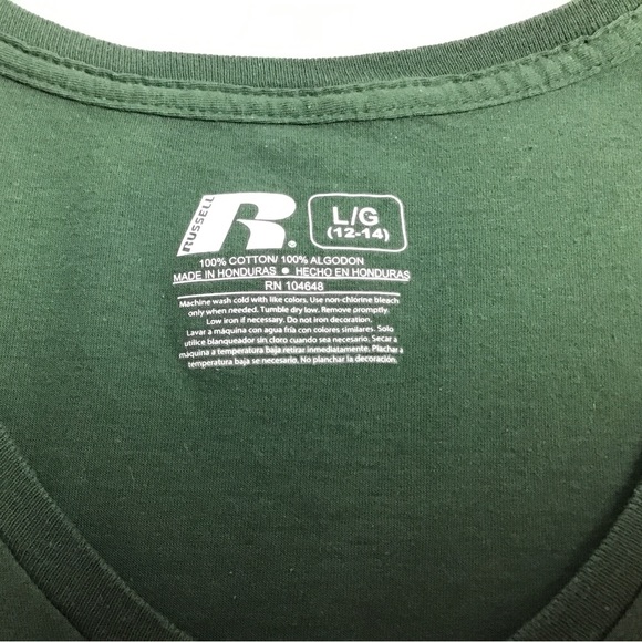 FAMU Florida A&M University Rattlers Green Women’s V-Neck T-shirt Size 12-14 (L) - Picture 4 of 5